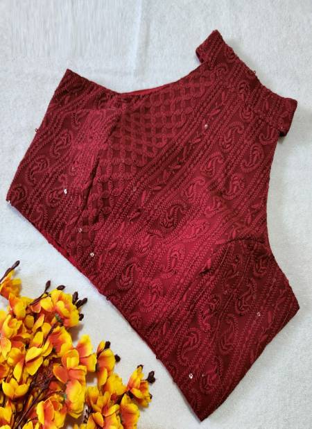 Ruhi Fashion Helter Neck Lucknowi Party Wear Wholesale Blouse